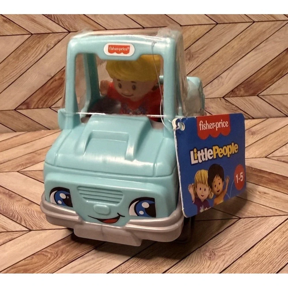 Fisher Price Little People Blue Pick Up Truck Jeep Help A Friend W/figure